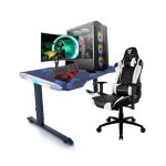 Full Set Custom Pc, with Gaming Table & Chair, AMD Ryzen 5-5600X, 16GB Ram, 1TB NVMe SSD Storage, GeForce RTX 3060 12GB, 27? 165Hz Gaming Monitor, Windows 11  1 Year Warranty | LolitaPC