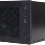 Silverstone Tek Plastic/SECC Mini-ITX Computer Case with 2x USB 3.0 Front Ports SFF Cases, Black SG05BB-LITE