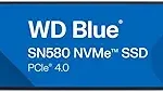 Western Digital 2TB WD Blue SN580 NVMe Internal Solid State Drive SSD - Gen4 x4 PCIe 16Gb/s, M.2 2280, Up to 4,150 MB/s - WDS200T3B0E