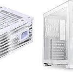 LIAN LI SP 850 80+ Gold, White Color, Performance SFX Form Factor Power Supply - SP850 White & O11 Dynamic Mini Snow White - Aluminum/Tempered Glass Mini Tower Computer Case