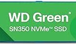 Western Digital 1TB WD Green SN350 NVMe Internal SSD Solid State Drive - Gen3 PCIe, QLC, M.2 2280, Up to 3,200 MB/s – WDS100T3G0C