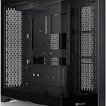 CTE E600 MX Black Mid Tower E-ATX Case with Centralized Thermal Efficiency Design; Interchangeable Mesh & TG Front Panel; 3Way VGA Mounting Bracket; 400mm PCIe4 Riser Cable Included; CA-1Y3-00M1WN-00