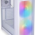 Lian Li Lancool 215 Mid Tower E-ATX Computer Case/Gaming Cabinet with 2 x 200 mm ARGB Fans (Front) I 1 X 120 mm Fans (Rear) - White (G99.LAN215W.in)