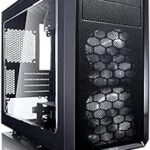 Fractal Design Focus Mini G - Mini Tower Computer Case - mATX - High Airflow - 2X Fractal Design Silent LL Series 120mm White LED Fans Included - USB 3.0 - Window Side Panel - Black