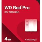 Western Digital 4TB WD Red Pro NAS Internal Hard Drive HDD - 7200 RPM, SATA 6 Gb/s, CMR, 256 MB Cache, 3.5" - WD4003FFBX