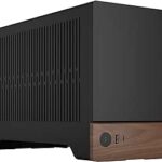 Fractal Design Terra Graphite - Wood Walnut Front Panel - Small Form Factor - Mini ITX Gaming case – PCIe 4.0 Riser Cable – USB Type-C - Anodized Aluminum Panels