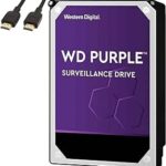 Western Digital - WD 8TB Purple Surveillance Internal Hard Drive - 7200 RPM Class, SATA 6 Gb/s, 256MB Cache, 3.5", Crypto Chia Mining - WD82PURZ - BROAGE HDMI Cable, Solid State Drive