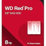 Western Digital 8TB WD Red Pro NAS Internal Hard Drive HDD - 7200 RPM, SATA 6 Gb/s, CMR, 256 MB Cache, 3.5" - WD8005FFBX