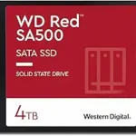 Western Digital 4TB WD Red SA500 NAS 3D NAND Internal SSD - SATA III 6 Gb/s, 2.5"/7mm, Up to 560 MB/s - WDS400T1R0A, Solid State Hard Drive