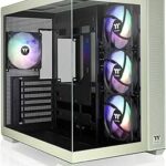 View 380 TG ARGB Matcha Green ATX Case; 4x120mm ARGB Fans Included; Supports Hidden-Connector Motherboard; Front & Side Dual Tempered Glass Panel; CA-1Z2-00MEWN-00; 3 Year Warranty