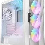 Antec Dark League DF700 Flux White, Mid Tower ATX Gaming Case, Flux Platform, 5 x 120mm Fans Included, ARGB & PWM Fan Controller, Tempered Glass Side Panel, High-Airflow Mesh Front Panel