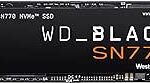 Western Digital WD_BLACK 2TB SN770 NVMe Internal Gaming SSD Solid State Drive - Gen4 PCIe, M.2 2280, Up to 5,150 MB/s - WDS200T3X0E