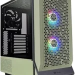 Thermaltake Ceres 300 Matcha Green Mid Tower E-ATX Computer Case with Tempered Glass Side Panel; 2xCT140 ARGB Fan Preinstalled; Rotational PCIe Slots; CA-1Y2-00MEWN-00; 3 Years Warranty