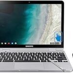 SAMSUNG Chromebook Plus V2 Light Titan 2-in-1 Laptop (Celeron 3965Y, 4GB RAM, 64GB eMMC SSD, Intel HD 615, 12.2" Touch Full HD (1920x1080), Webcam, Chrome OS) with Dock and Wireless Mouse