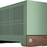 Fractal Design Terra Jade - Wood Walnut Front Panel - Small Form Factor - Mini ITX Gaming case – PCIe 4.0 Riser Cable – USB Type-C - Anodized Aluminum Panels