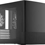 Fractal Design Node 804 - Black - Cube Compact Computer Case - mATX - High Airflow - Modular Interior - 3X Fractal Design Silent R2 120mm Fans Included - USB 3.0 -Window Side Panel