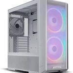 LIAN LI LANCOOL 216 E-ATX PC Case, Airflow Focus RGB Gaming Computer Case with All-Around Mesh Panels, 2x160mm & 1x140mm PWM Fans Pre-Installed and Innovative Rear PCIe Fan Bracket Chassis (White)