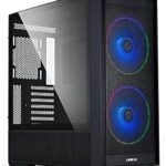 LIAN LI LANCOOL 206 ATX PC Case, RGB Gaming Computer Case, Airflow Optimized Mesh Panels Mid-Tower Chassis w/ 2x160mm ARGB PWM Fans Pre-Installed, USB Type-C Port, Tempered Glass Side Panel (Black)