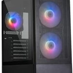 LIAN LI High Airflow ATX PC Case, RGB Gaming Computer Case, Mesh Front Panel Mid-Tower Chassis w/ 3 ARGB PWM Fans Pre-Installed, USB Type-C Port, Tempered Glass Side Panel (LANCOOL 205 MESH C, Black)