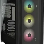 Corsair iCUE 5000X RGB Tempered Glass Mid-Tower ATX PC Smart Case - Black