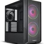 LIAN LI LANCOOL 216 E-ATX PC Case, Airflow Focus RGB Gaming Computer Case with All-Around Mesh Panels, 2x160mm & 1x140mm PWM Fans Pre-Installed and Innovative Rear PCIe Fan Bracket Chassis (Black)