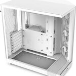 NZXT H6 Flow | CC-H61FW-01 | Compact Dual-Chamber Mid-Tower Airflow Case | Panoramic Glass Panels | High-Performance Airflow Panels | Includes 3 x 120mm Fans | Cable Management | White