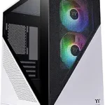 Thermaltake Divider 170 TG ARGB Motherboard Sync mATX Computer Case with 2x120mm ARGB Fan Pre-Installed, Tempered Glass Side Panel, Ventilated Front Mesh Panel, CA-1S4-00S6WN-00, White