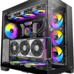 Antec C8 ARGB, 2X TQR 160mm & 1x TQ 140mm ARGB PWM Fans Included,Dual-Chamber Layout, Type-C, 360mm Radiator Support, Seamless TG Front & Side Panels, RTX 40 Compatible, Full-Tower E-ATX PC Case