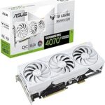 ASUS TUF Gaming GeForce RTX 4070 Ti SUPER BTF White OC Edition 16GB GDDR6X (NVIDIA DLSS 3, (GC-HPWR) Gold Finger, PCIe 4.0, 2X HDMI 2.1a, 3X DisplayPort 1.4a, TUF-RTX4070TIS-O16G-BTF-WHITE, White)