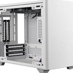 Cooler Master MasterBox NR200P Mini ITX Computer Case - Tempered Glass Side Panel, Superior Cooling Options, Vertical GPU display, Tool-Free 360 Degree Accessibility – White