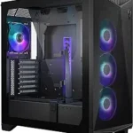 MSI Premium Mid-Tower PC Gaming Case – Tempered Glass Side Panel – 4X ARGB 120mm Fan – Liquid Cooling Support up to 360mm Radiator – USB Type-C – Cable Management System – MPG GUNGNIR 300R AIRFLOW