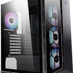 MSI MPG GUNGNIR 110R - Premium Mid-Tower Gaming PC Case - Tempered Glass Side Panel - 4 x ARGB 120mm Fans - Liquid Cooling Support up to 360mm Radiator - Two-Tone Design