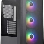 Thermaltake S200 TG ARGB ATX Tempered Glass Mid Tower Gaming Computer Chassis with 120mm ARGB Lite Front Fan Pre-Installed CA-1X2-00M1WN-00