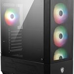 MSI Mid-Tower PC Gaming Case – Tempered Glass Side Panel – 4 x 120mm aRGB Fan – Liquid Cooling Support up to 240mm Radiator x 1 – MAG Forge 112R