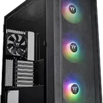 Thermaltake H570 TG Black ATX Mid Tower ARGB Tempered Glass Computer Case Chassis with Mesh Front Panel CA-1T9-00M1WN-00