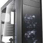 Fractal Design Focus G - Mid Tower Computer Case - ATX - High Airflow - 2X Fractal Design Silent LL Series 120mm White LED Fans Included - USB 3.0 - Window Side Panel – Grey