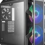 Cooler Master MasterCase H500M ARGB Airflow ATX Mid-Tower with Quad Tempered Glass Panels, Dual 200mm Customizable ARGB Lighting Fans, Type-C I/O Panel, and Vertical GPU Slots (MCM-H500M-IHNN-S00)