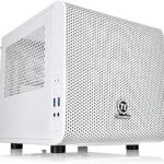 Thermaltake Core V1 Snow Edition SPCC Mini ITX Cube Computer Chassis CA-1B8-00S6WN-01, White